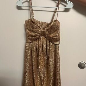 Show Me Your MuMu Gold Glitter Mini Dress